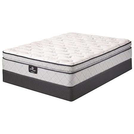 Twin Extra Long Super Pillow Top Firm Mattress and Foundation